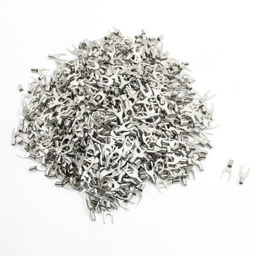 Snb1.25-4 awg 22-16 fork type uninsulated spade cable terminal 1000pcs for sale