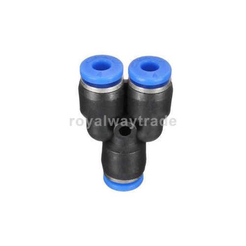 5pc Equal Y Pneumatic Fitting One Touch Push to Connector Tube Metric OD 8mm