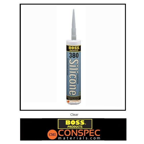 Boss 380 contractor’s clear silicone 100% rtv silicone window door sealant 10-oz for sale