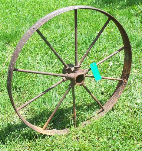 Antique Iron Wheel Yard Garden Decor Steampunk Art Lot 12
