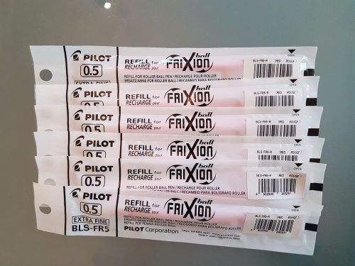 Pilot FriXion 0.5mm Roller ball pen refill (6 red)