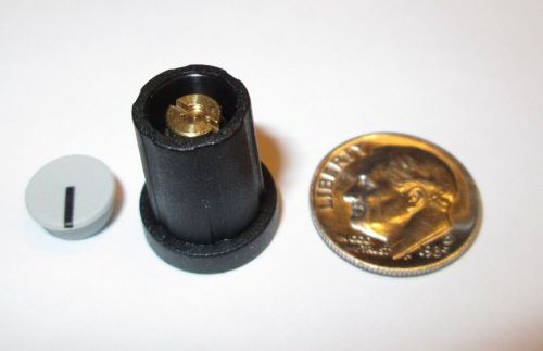 1/8&#034; shaft collet knobs w/cap &amp; nut cover  11 mm  sifam/selco  sn110-125  black for sale