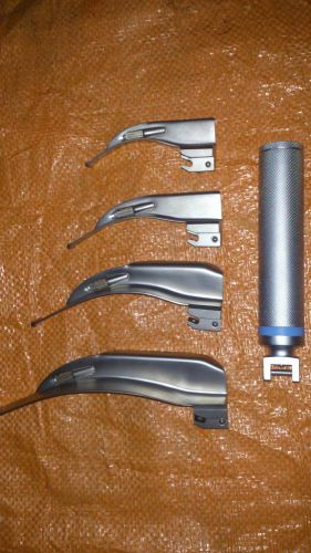Conventional american profile laryngoscope set-blade # 1,2,3,4,medium handle for sale