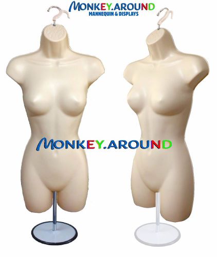 1 Mannequin,Flesh Body Female Form-Display Fixture Women Dress +1 Hook +1 Stand