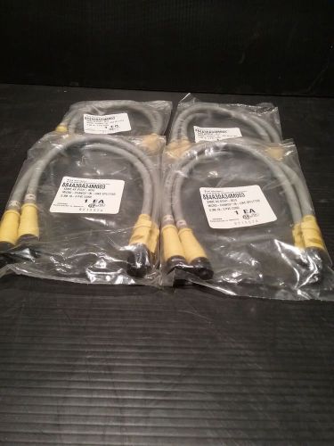 *NEW* Lot of (4) Brad Harrison 884A30A34M003 Cable In-Line Splitter .3 Meter