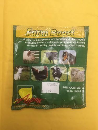 Farm Boost 8 oz Nutrient Supplement - Poultry, Swine, Rudiments, Cattle