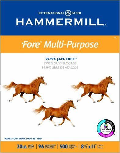 Hammermill Fore MP, 20lb, 8 1/2 x 11, 96 Bright, 20lb, 500 Sheets/1 Ream