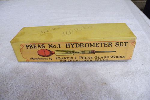 Vintage freas no 1 hydrometer battery tester set francis l freas glass old stock for sale
