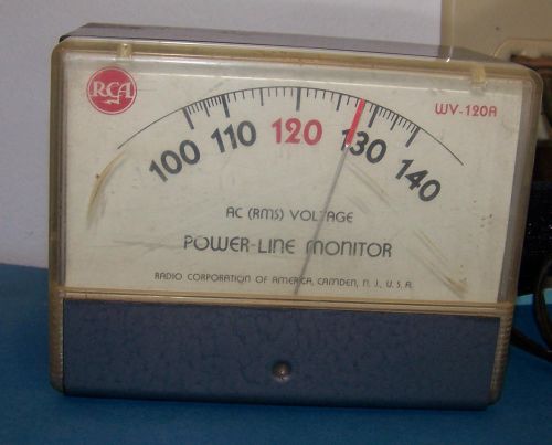 Vintage WV-120A RCA RADIO AC VOLTAGE POWER LINE MONITOR METER WV120A WORKS!