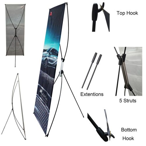 Adjustable Premium Banner Stand For Any Graphic Sizes from 23&#034;x63&#034; to 31&#034;x78&#034;