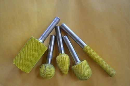 10% discount 5 pc saburr tooth carbide burrs 1/4 inch shaft yellow for sale