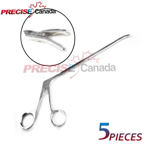 SET OF 5 CUSHING PITUITARY RONGEURS 7&#039;&#039; 5MM (DOWN) ENT SURGICAL INSTRUMENTS