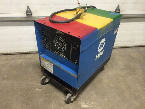 Miller dialarc 250 ac/dc welder wired 230v 1ph on cart with leads 250 amp for sale