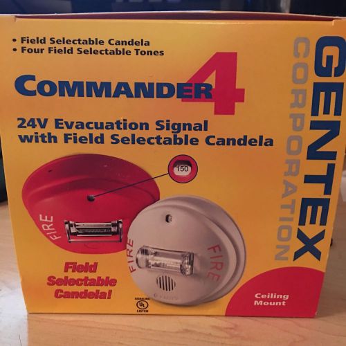 COMMANDER4 24V EVACUATION SIGNAL W/ FIELD SELECTABLE CANDELA MODEL #GCC24CR