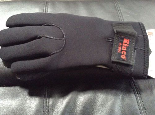 Kinco 1801 Neoprene Mens Gripping Work Gloves Waterproof Fleece Lined Large