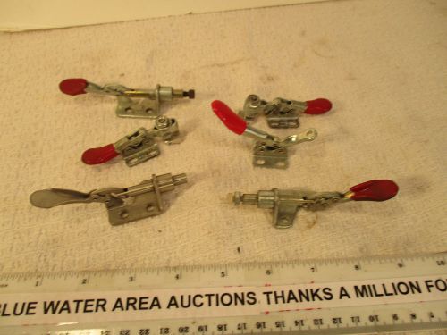 Lot of (6) Small DESTACO Pin Clamps, # 205, # 601, # GH201A, Excellent Condition