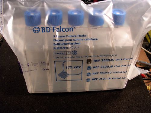 Bd falcon tissue culture flasks with vented cap, sterile for sale