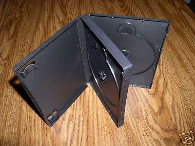 100 triple dvd case, black, no logo - psd52 for sale