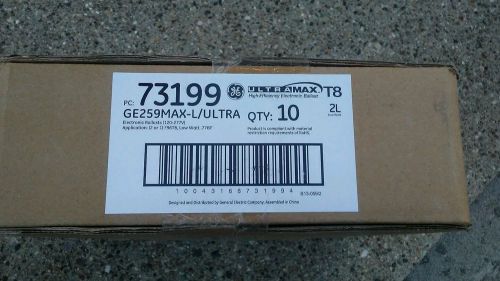 GE 73199 GE259-MAX-L/ULTRA Elect Ballast, T8 Lamps, 120/277V  2L Box of 10. F96