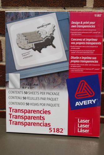 2-Boxes / Avery #5182 Laser Transparencies 8.5&#034; x 11&#034; (100-Sheets Total)  #S5206