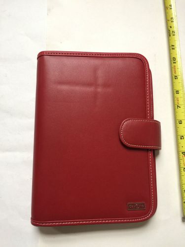FRANKLIN COVEY DAY ONE 7 ring RedSynthetic leather Planner &amp; Inserts