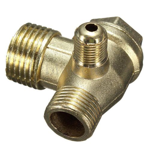 3 Port Brass Male Threaded Check Valve Connector Tool Air Compressor Replacement