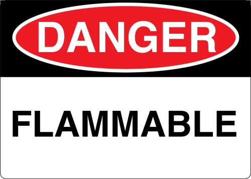 Danger flammable decal 7&#034; x 10&#034; made in usa! made to last! for sale