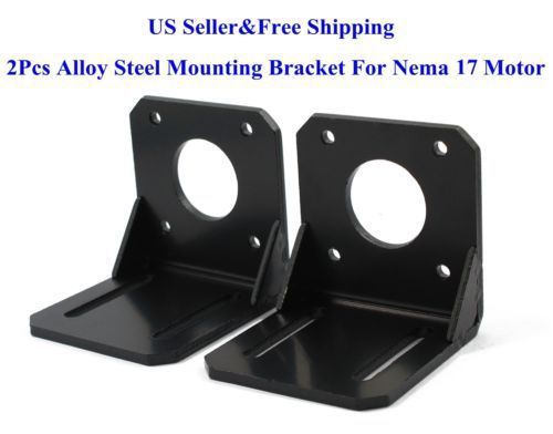 2Pcs Alloy Steel Mounting Bracket For Nema 17 Stepper Motor CNC/3D Printer US