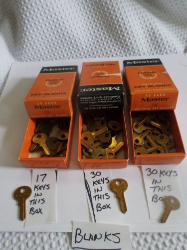 Vintage Master Key Blanks Lot of 77 Total  1K + 7K for Padlocks Keys Locksmith