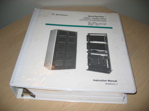Motorola Quantro Digital Capable Station Astro Repeater Manual 68P80800C95-0