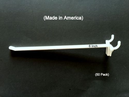(50 pack) 6 inch glass-fiber filled plastic peg hooks for 1/8&#034; &amp; 1/4&#034; pegboard for sale