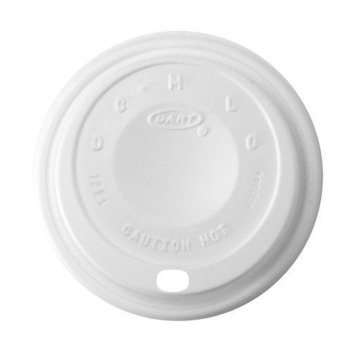 Dart 12EL White Cappuccino Lid For Foam Cups and Containers (Case of 1000)