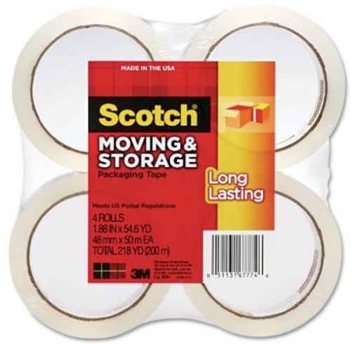 Scotch Long Lasting Storage Packaging Tape, 1.88 In x 54.6 Yards 4 Rolls, 3650-4