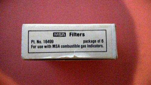 MSA 16499 6 COTTON FILTERS FOR COMBUSTIBLE GAS INDICATORS