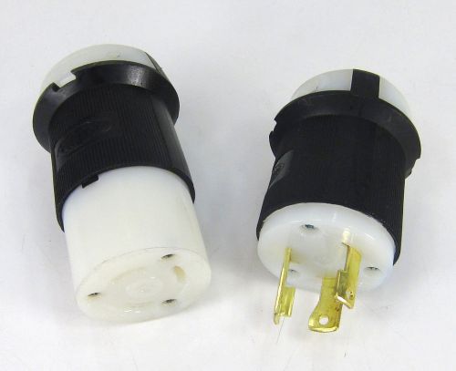 1 pair_ hubbell hbl2623 hbl2621 ac plug nema l6-30 male female connectors for sale