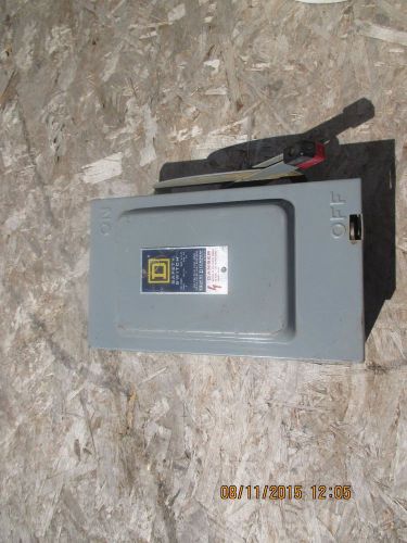 SQUARE D H-321-N  30 AMP 240V SAFETY SWITCH  PHASE 3, STD HP 3, MAX HP 7 1/2 101