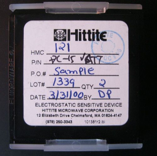 Hittite hmc121 gaas mmic absorptive voltage variable attenuator dc-15 ghz 2pcs. for sale