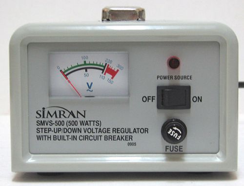 Simran smvs-500  500 watt step up / down voltage regulator 120 / 240 volt for sale