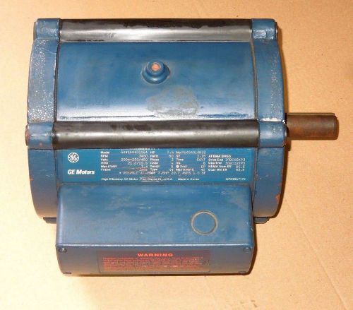 Ge motors electric motor 5kw184ad105a three phase 7.5 hp 3480 rpm &lt;119nfl for sale