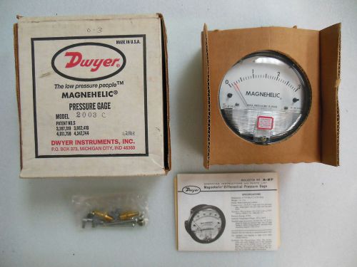 Dwyer Magnehelic Pressure Gauge Model No. 2003 0-3&#034; w.c.