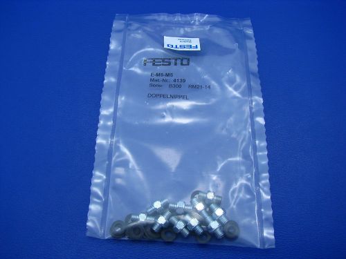 Festo Double Nipple M5 - Package of 10 E-M5-M5  4139 NEW