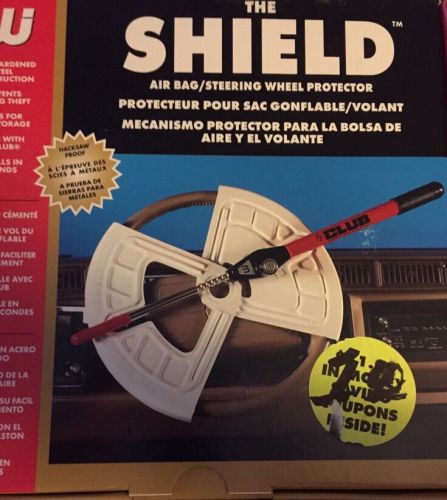 The Shield Air Bag/Steering Wheel Protector Hacksaw Proof Club Protection NEW.