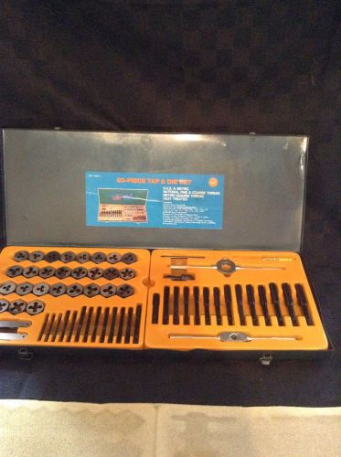 60 piece preowned tap and die set 130512 in metal box garage tools metal work for sale