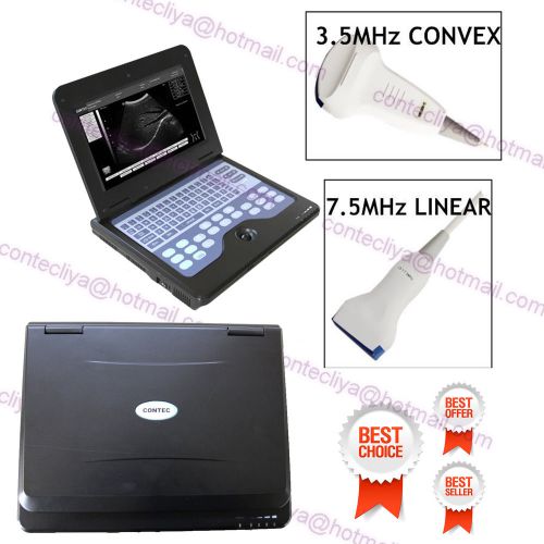 Full digital ultrasound scanner machine cms600p2 + 3.5 convex+ 7.5 linear  probe for sale