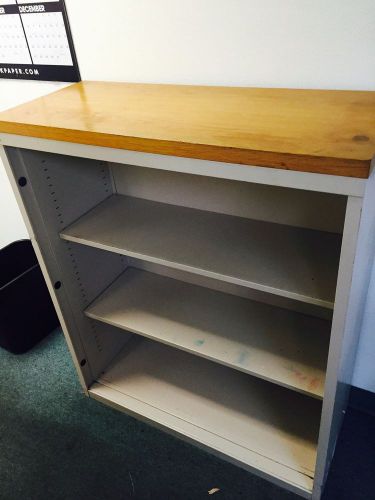 Steelcase Bookcase, Oak wood Top
