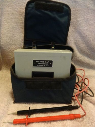 VINTAGE VOLT METER BY BITRONICS INC. 650 VAC MAX WITH CASE