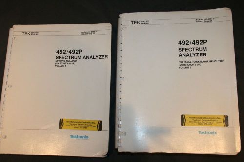 Tektronix 496 / 496P Spectrum Analyzer Service Manual Volumes 1 &amp; 2 w/Schematics