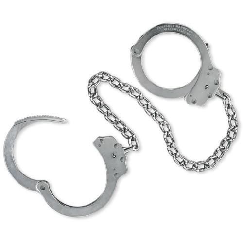 Peerless 4740 model 703 steel nickel non-rust finish police chain link leg irons for sale