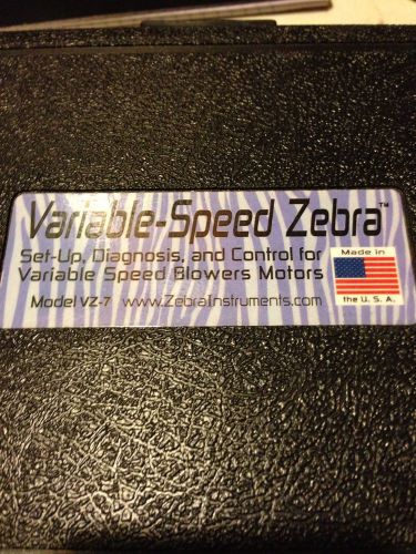 Zebra vz-7 variable speed ecm motor diagnostics tester &amp; x-13 adapter for sale