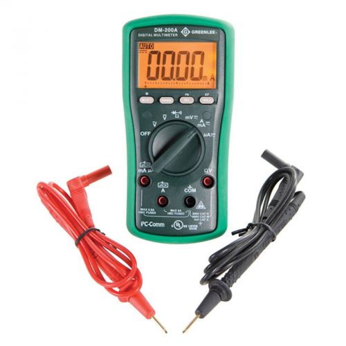 Greenlee dm-200a compact 1000v ac/dc dmm digital multimeter for sale